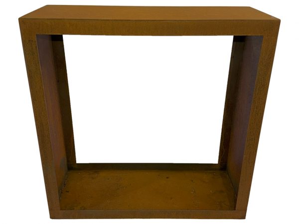 Holzlager Sophia H 1500mm Cortenstahl mit Rückwand – Bild 5